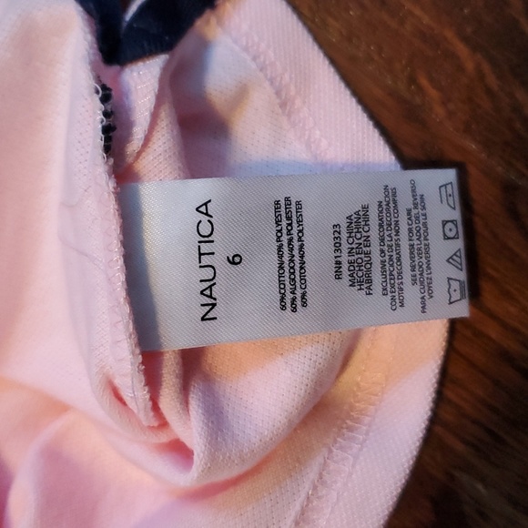 Nautica 2-button pink polo boys size 6 - Picture 3 of 5